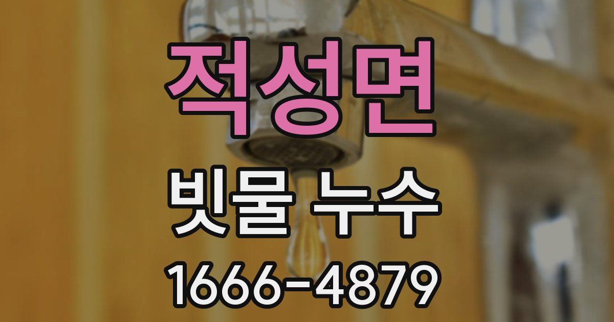 적성면 빗물 누수