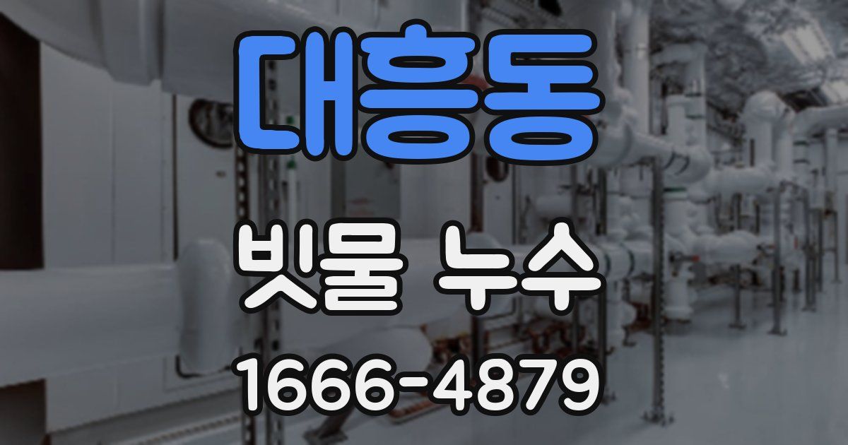 대흥동 빗물 누수