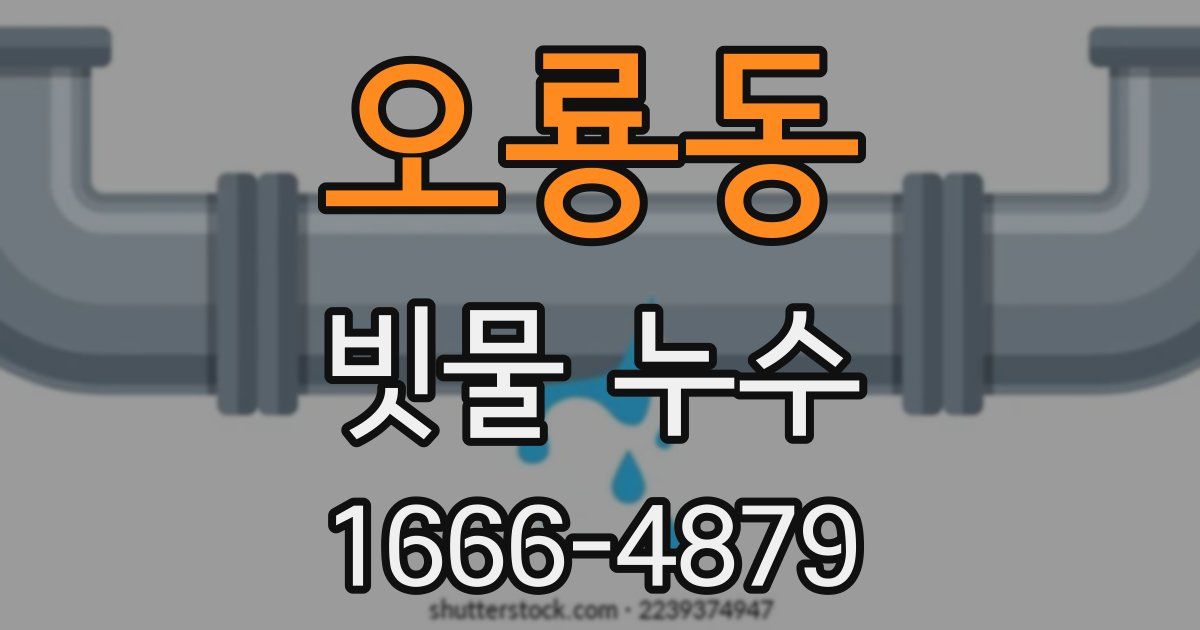 오룡동 빗물 누수