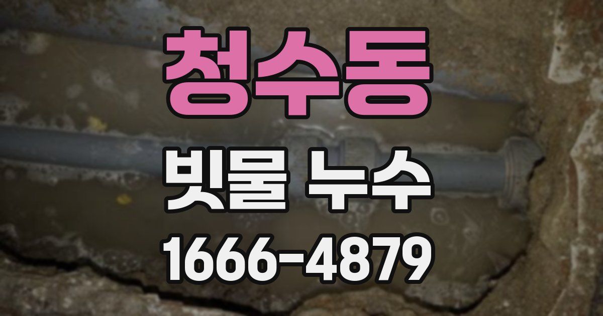 청수동 빗물 누수
