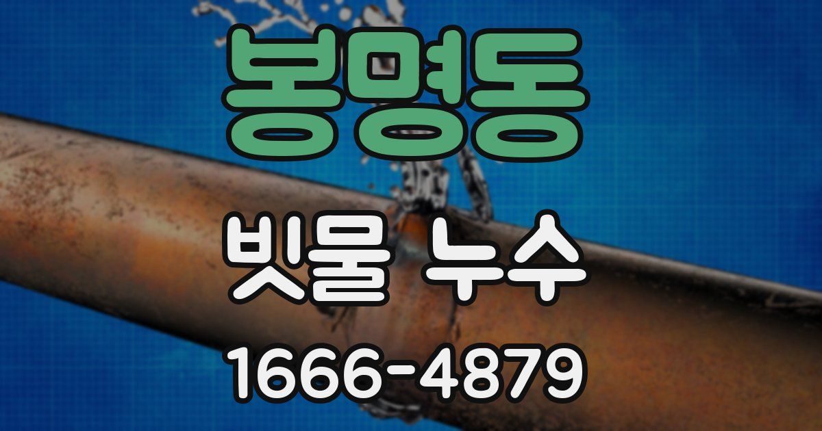 봉명동 빗물 누수