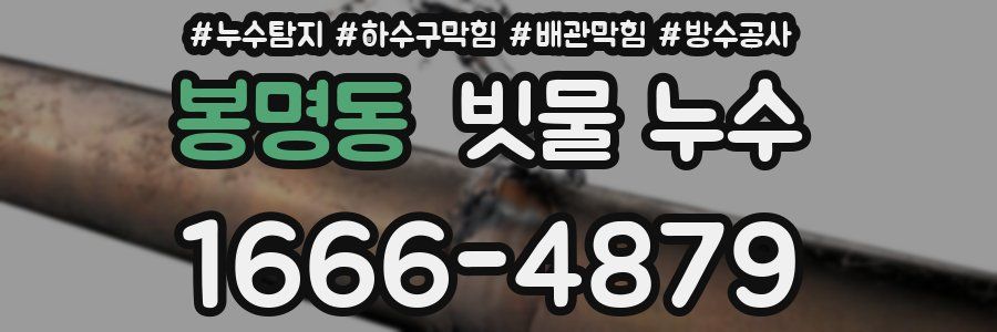 봉명동 빗물 누수