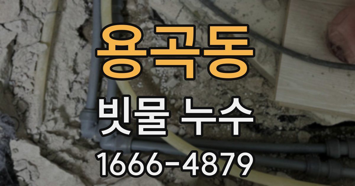 용곡동 빗물 누수