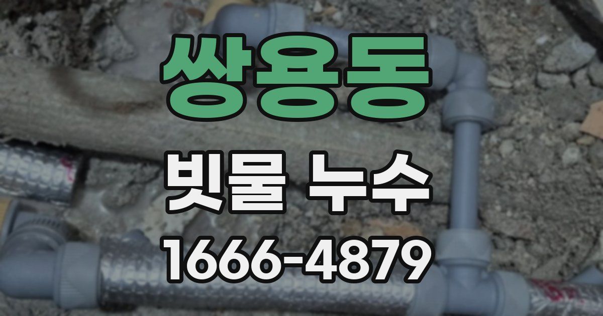 쌍용동 빗물 누수