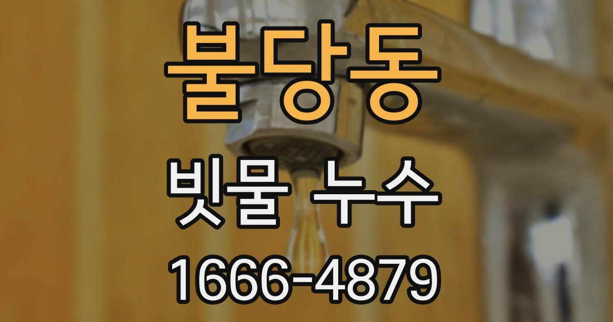 불당동 빗물 누수