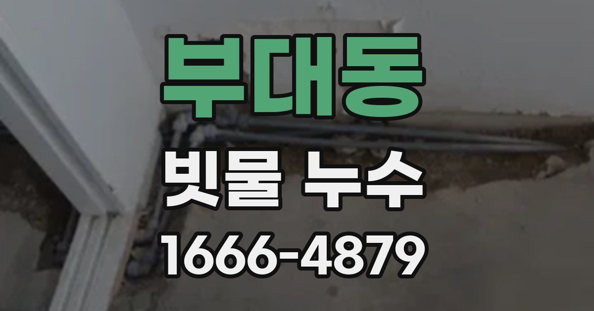 부대동 빗물 누수