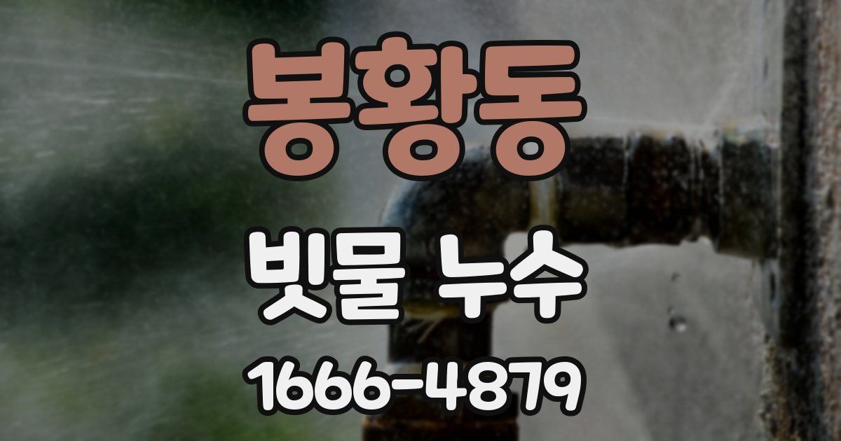 봉황동 빗물 누수