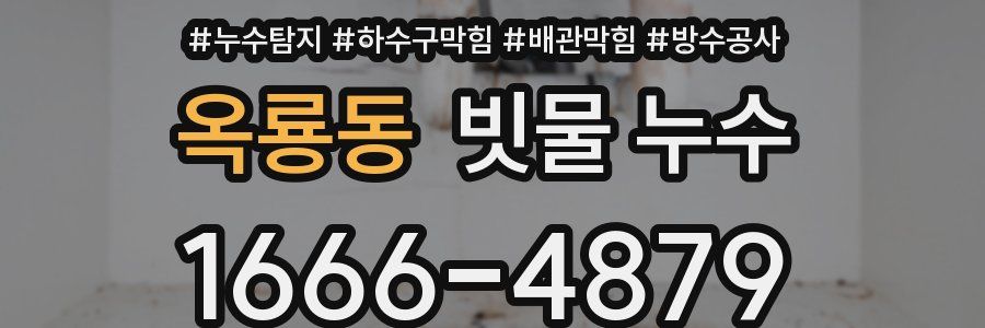 옥룡동 빗물 누수