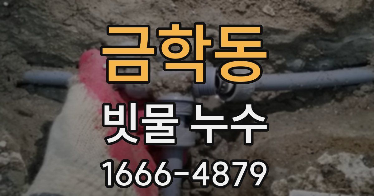 금학동 빗물 누수