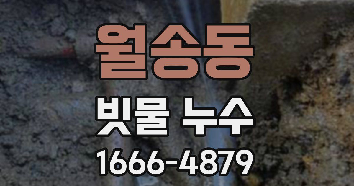 월송동 빗물 누수