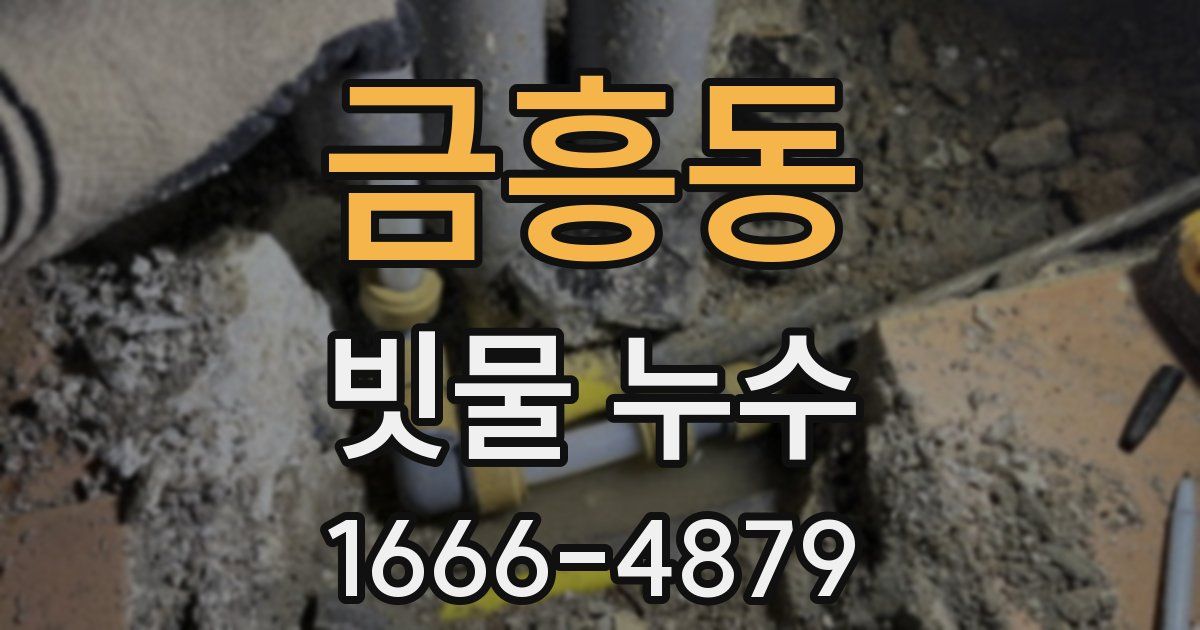 금흥동 빗물 누수