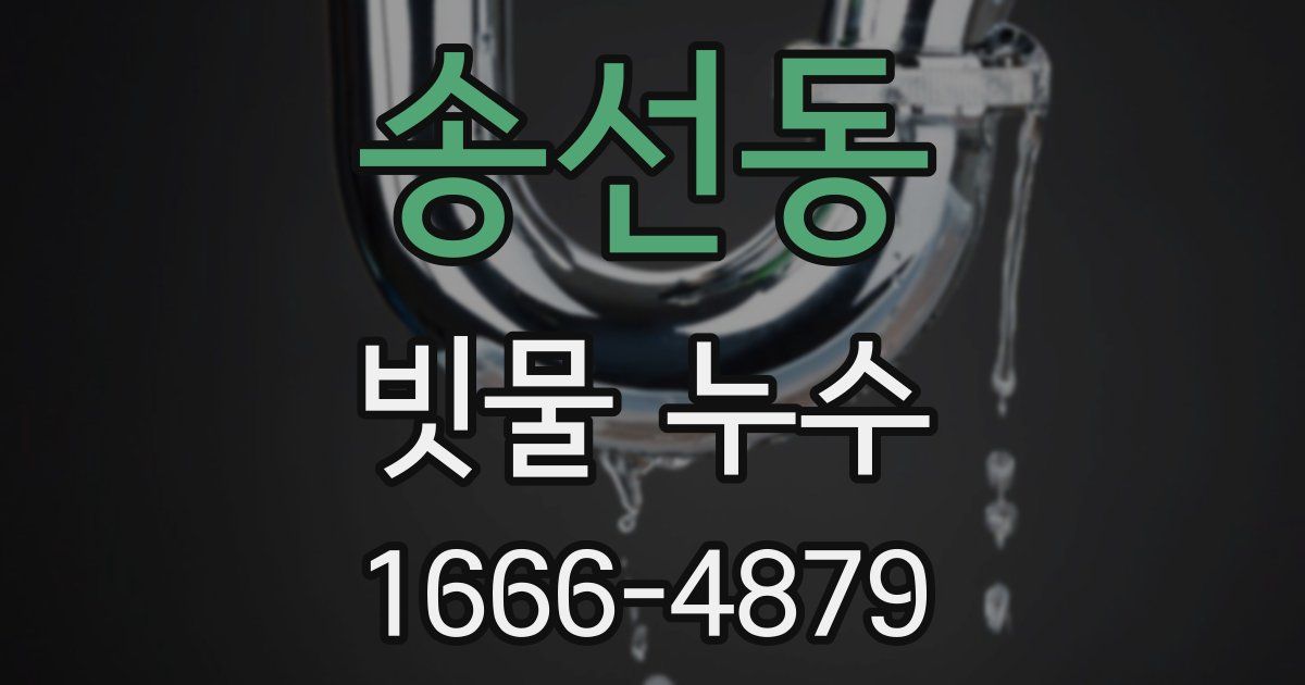 송선동 빗물 누수