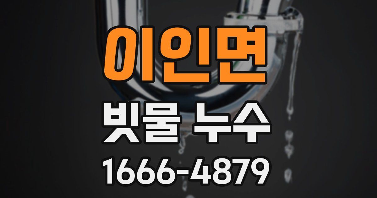 이인면 빗물 누수