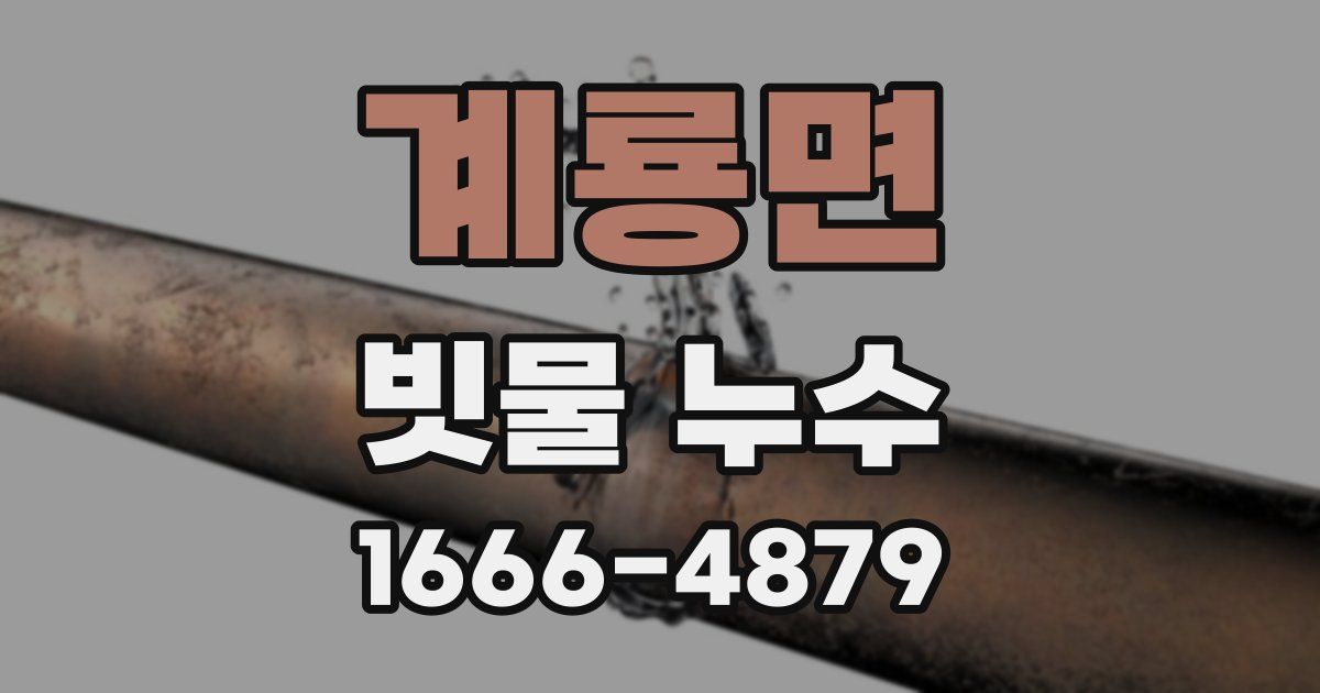 계룡면 빗물 누수