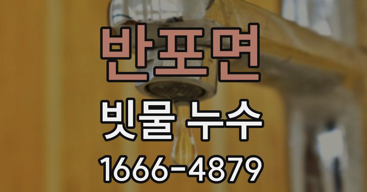 반포면 빗물 누수