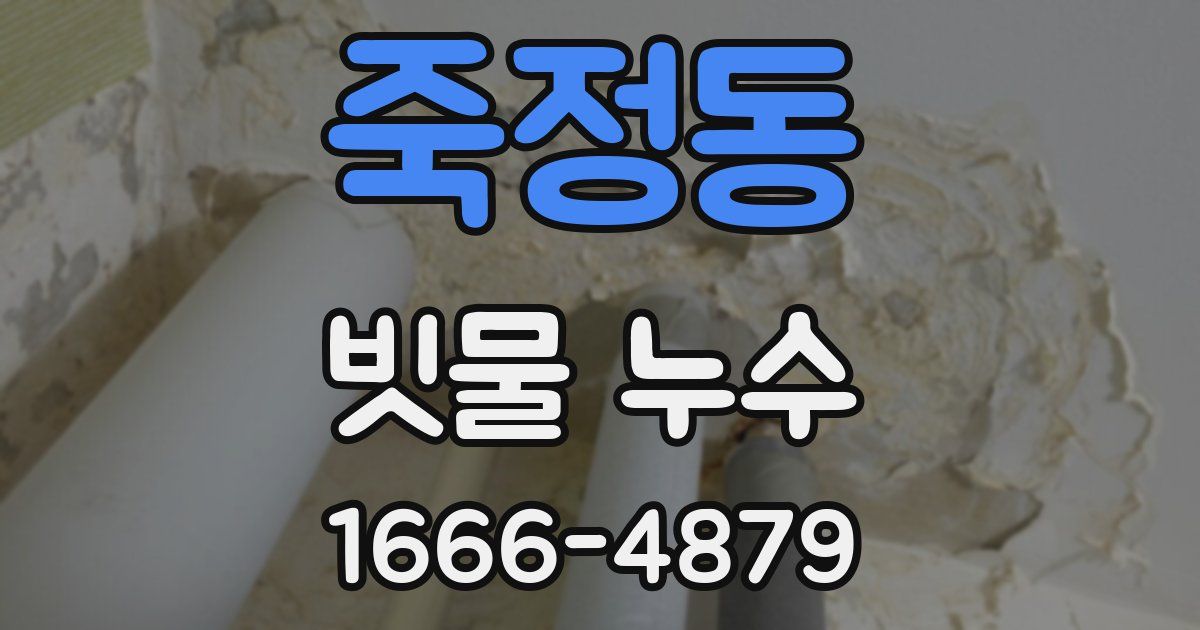 죽정동 빗물 누수