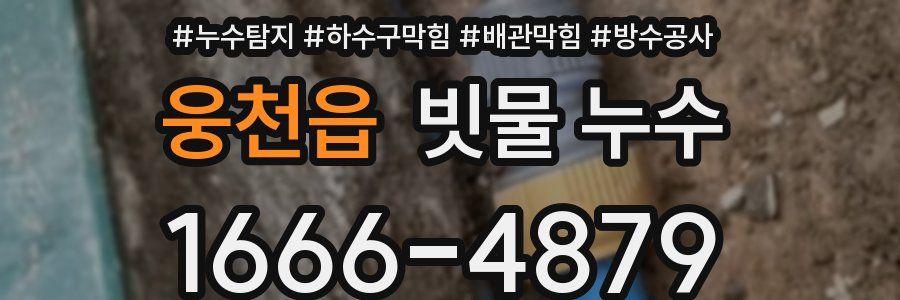 웅천읍 빗물 누수