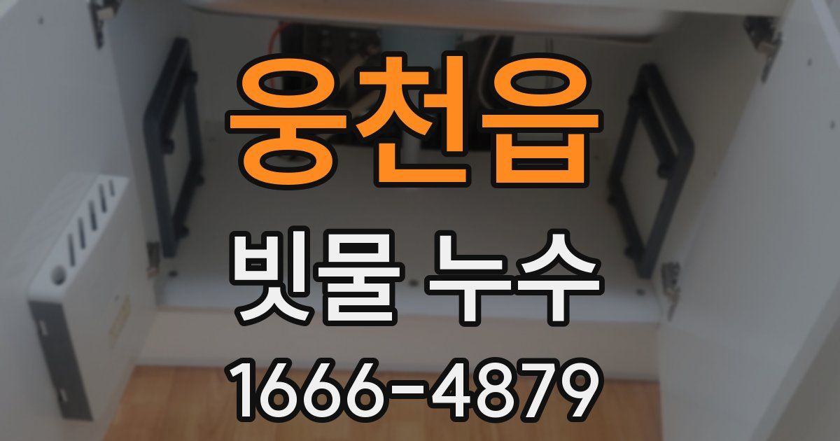 웅천읍 빗물 누수