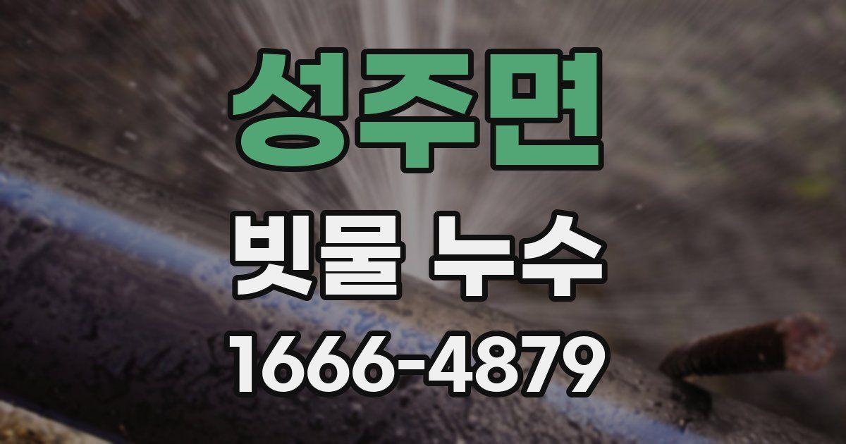 성주면 빗물 누수