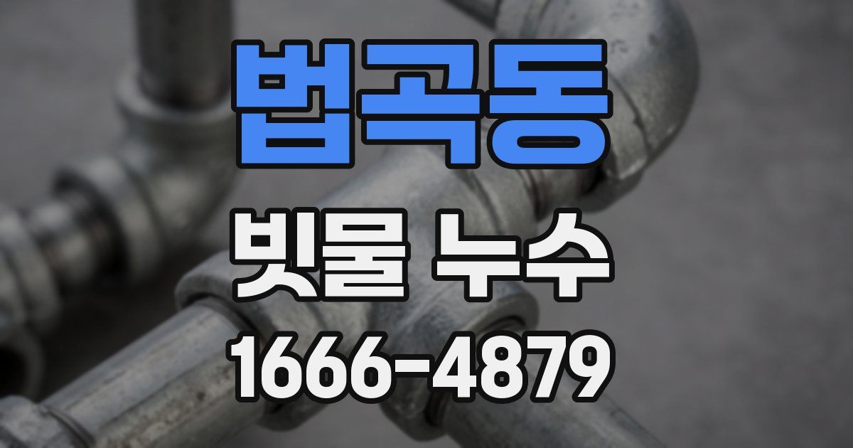 법곡동 빗물 누수