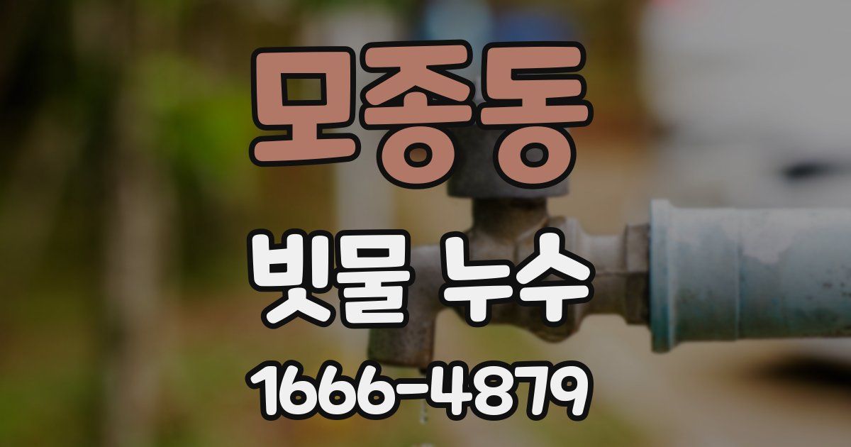 모종동 빗물 누수