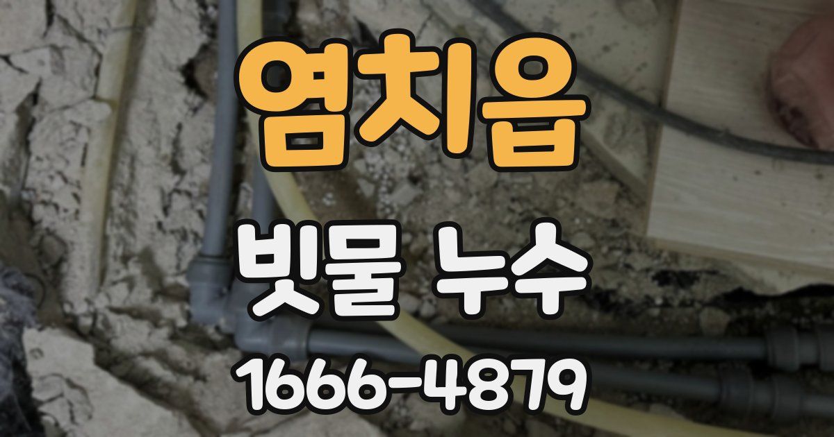 염치읍 빗물 누수