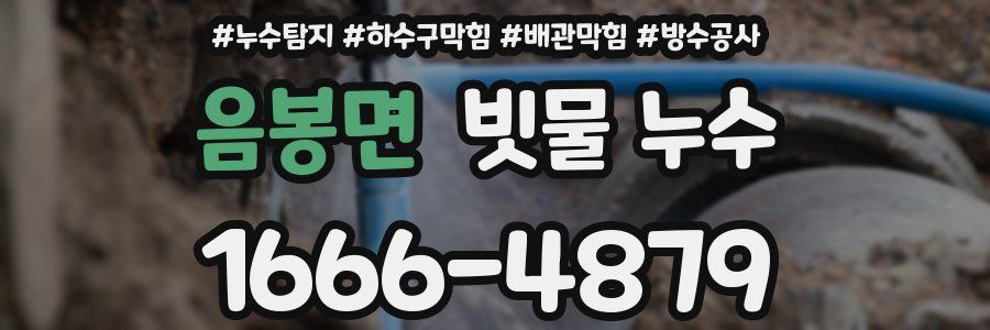 음봉면 빗물 누수