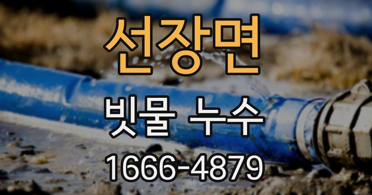 선장면 빗물 누수