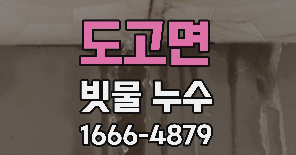 도고면 빗물 누수