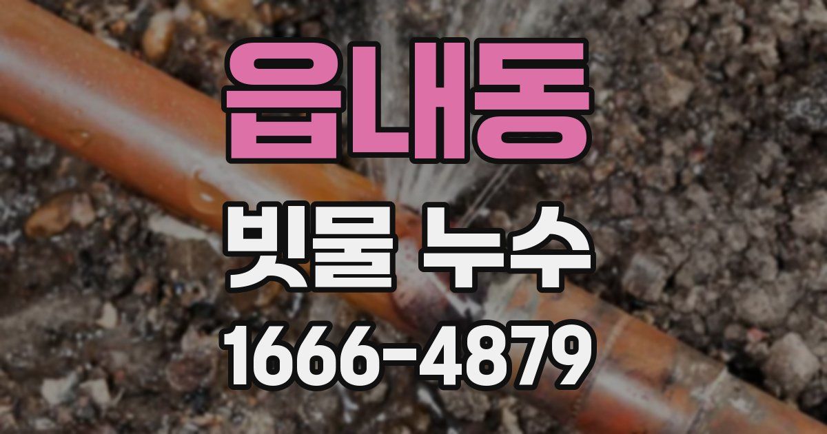 읍내동 빗물 누수