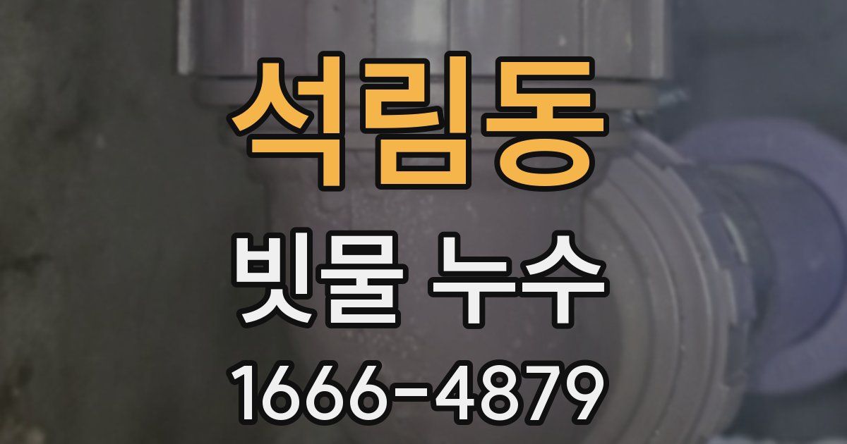 석림동 빗물 누수
