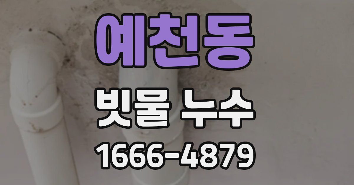 예천동 빗물 누수