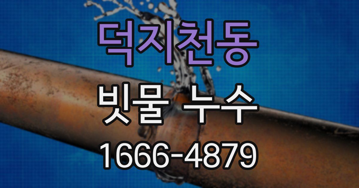 덕지천동 빗물 누수