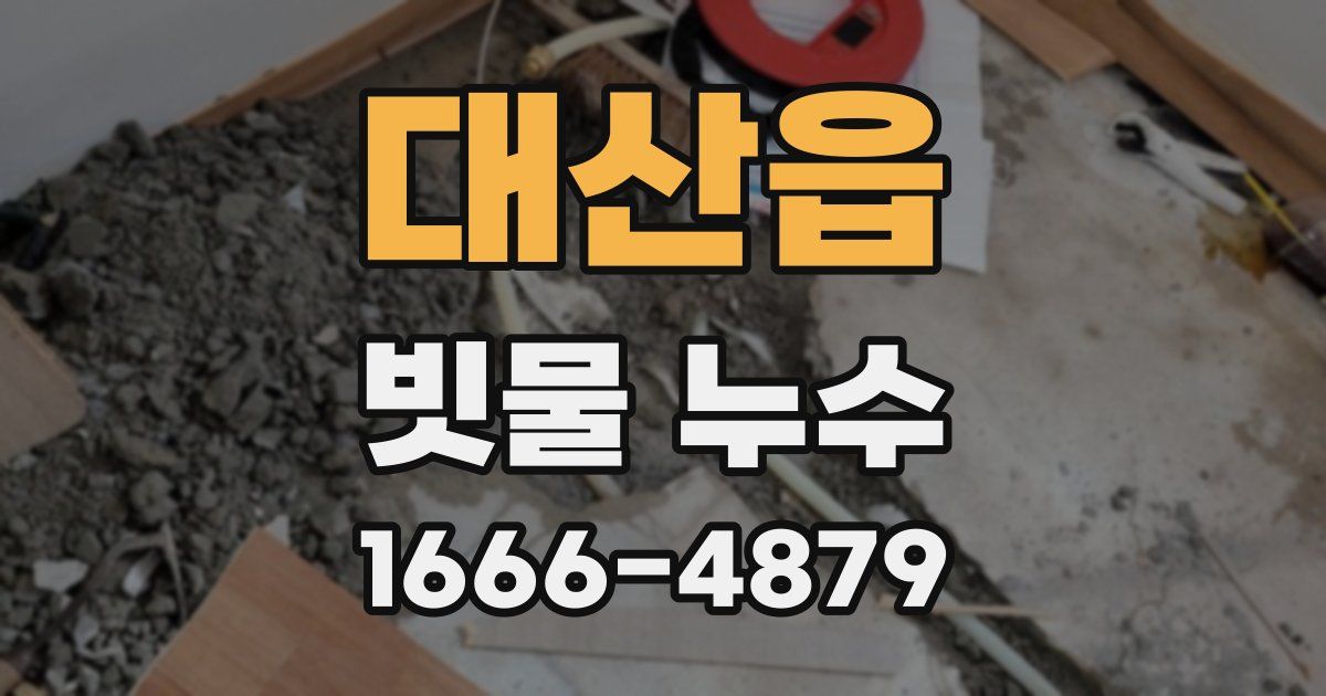 대산읍 빗물 누수