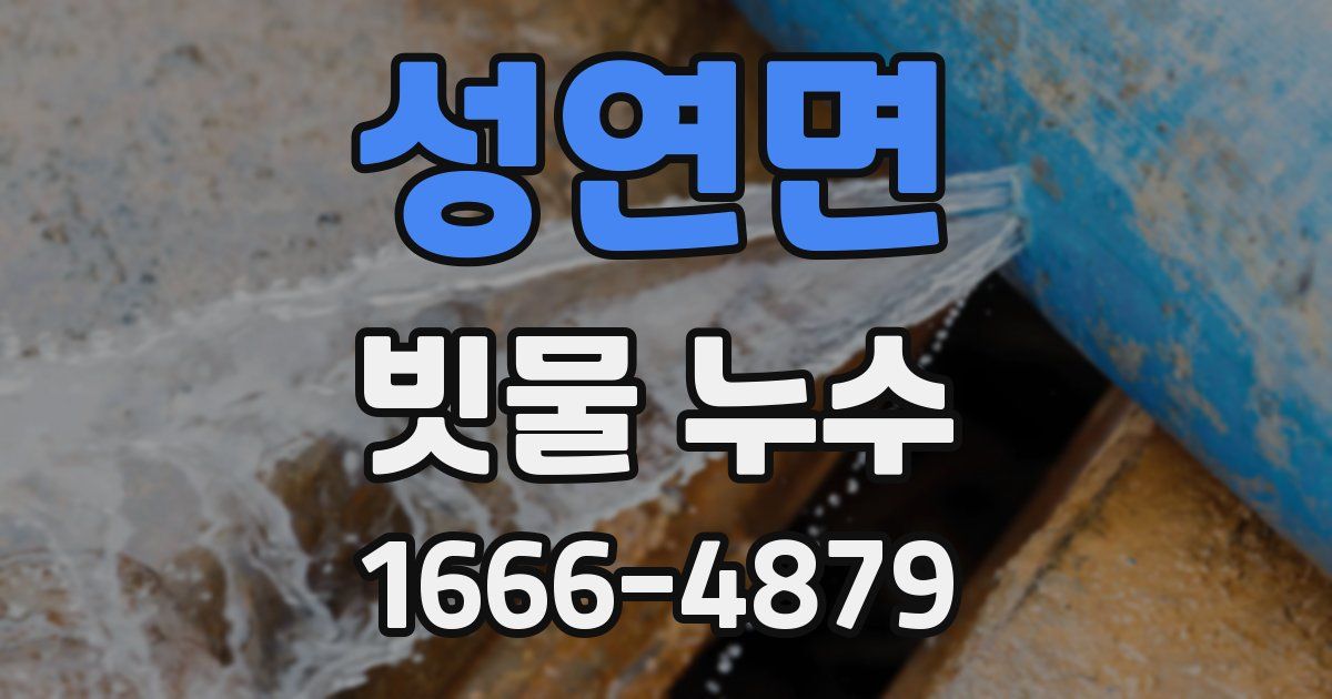 성연면 빗물 누수