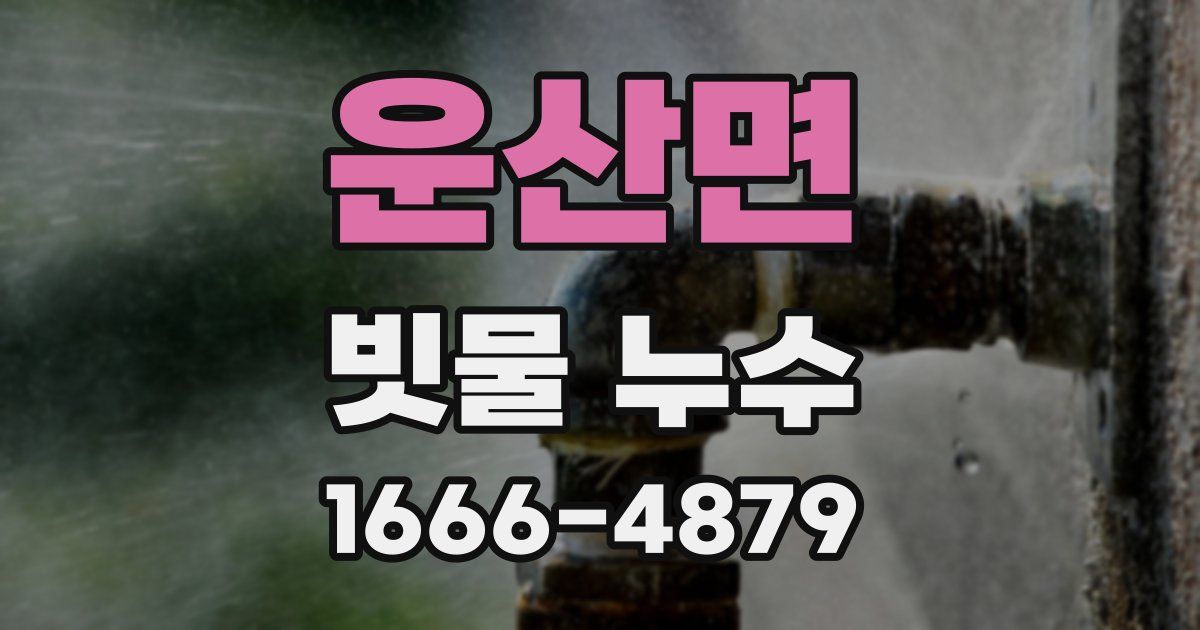운산면 빗물 누수