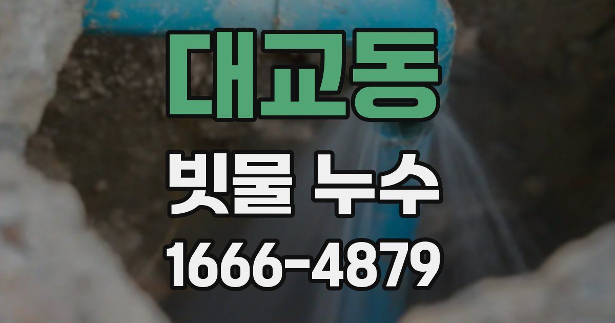 대교동 빗물 누수