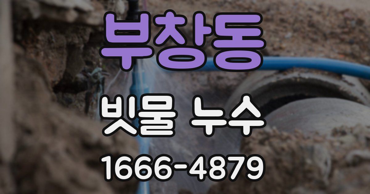 부창동 빗물 누수