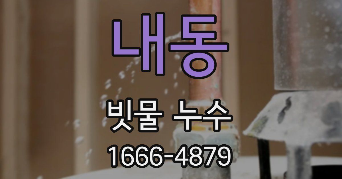 내동 빗물 누수