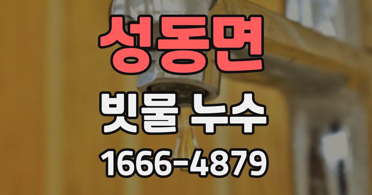 성동면 빗물 누수