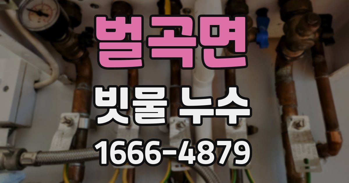 벌곡면 빗물 누수