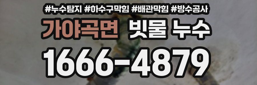 가야곡면 빗물 누수