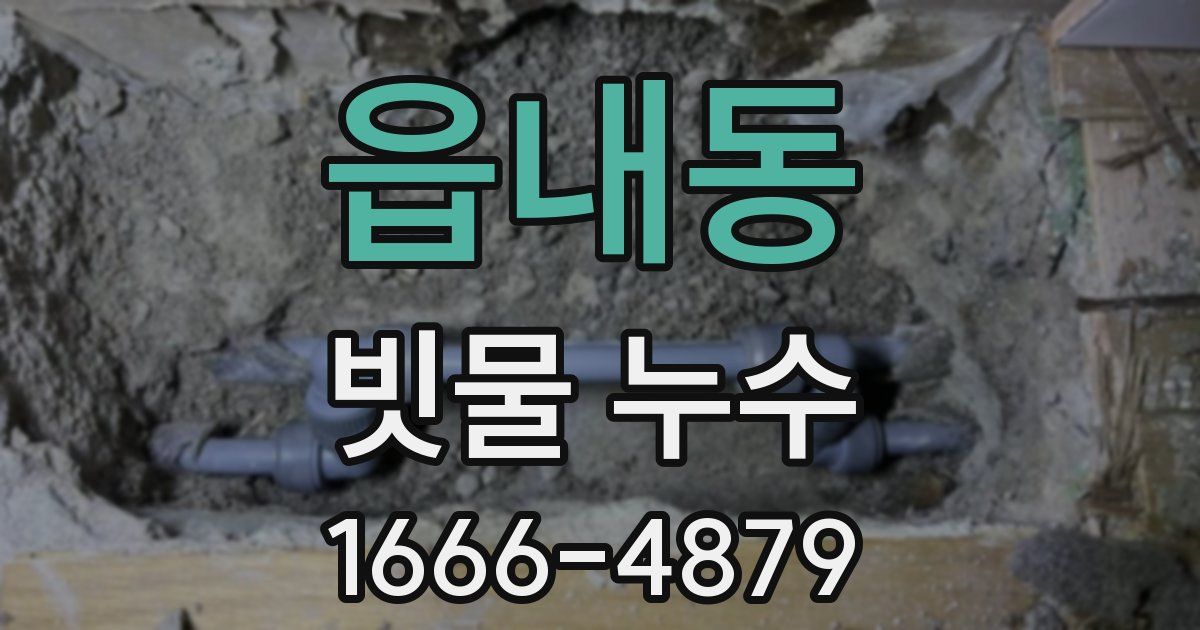 읍내동 빗물 누수