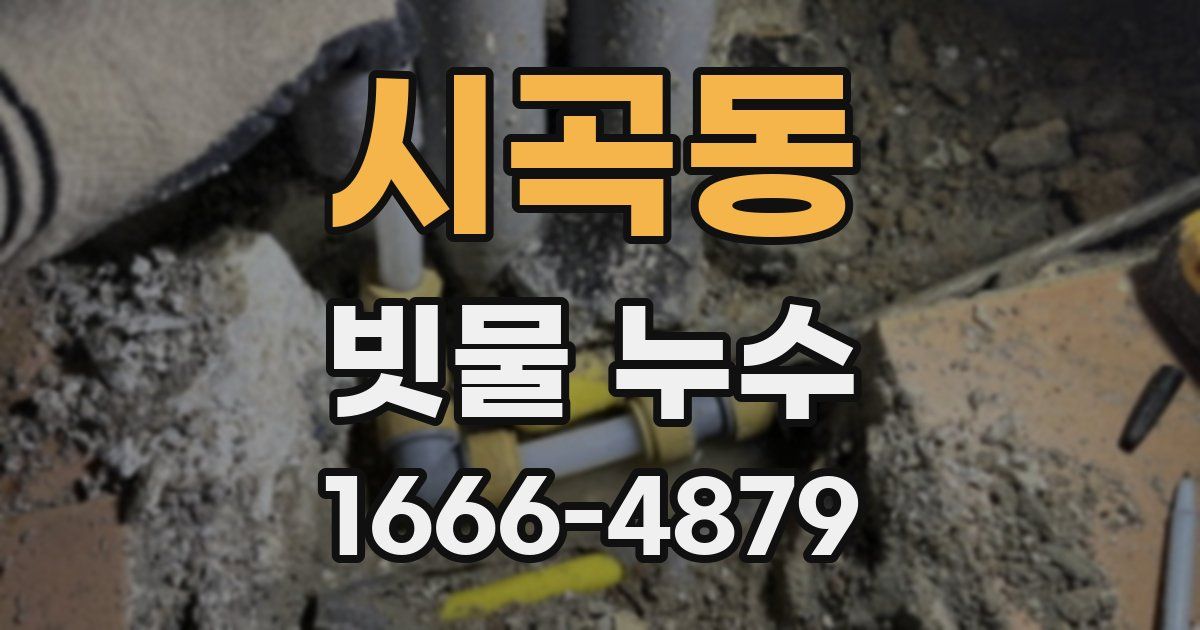 시곡동 빗물 누수