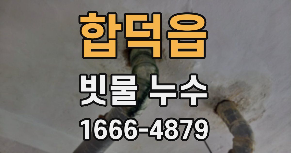 합덕읍 빗물 누수
