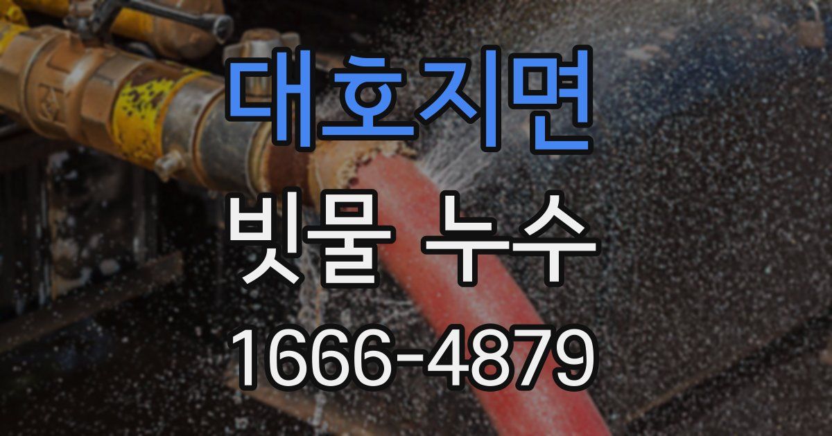 대호지면 빗물 누수