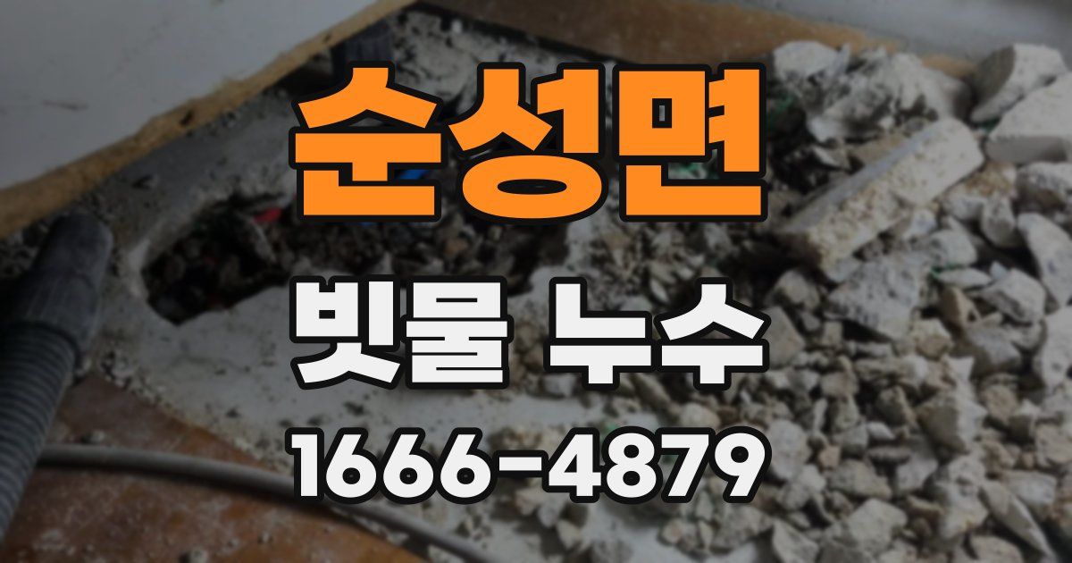순성면 빗물 누수