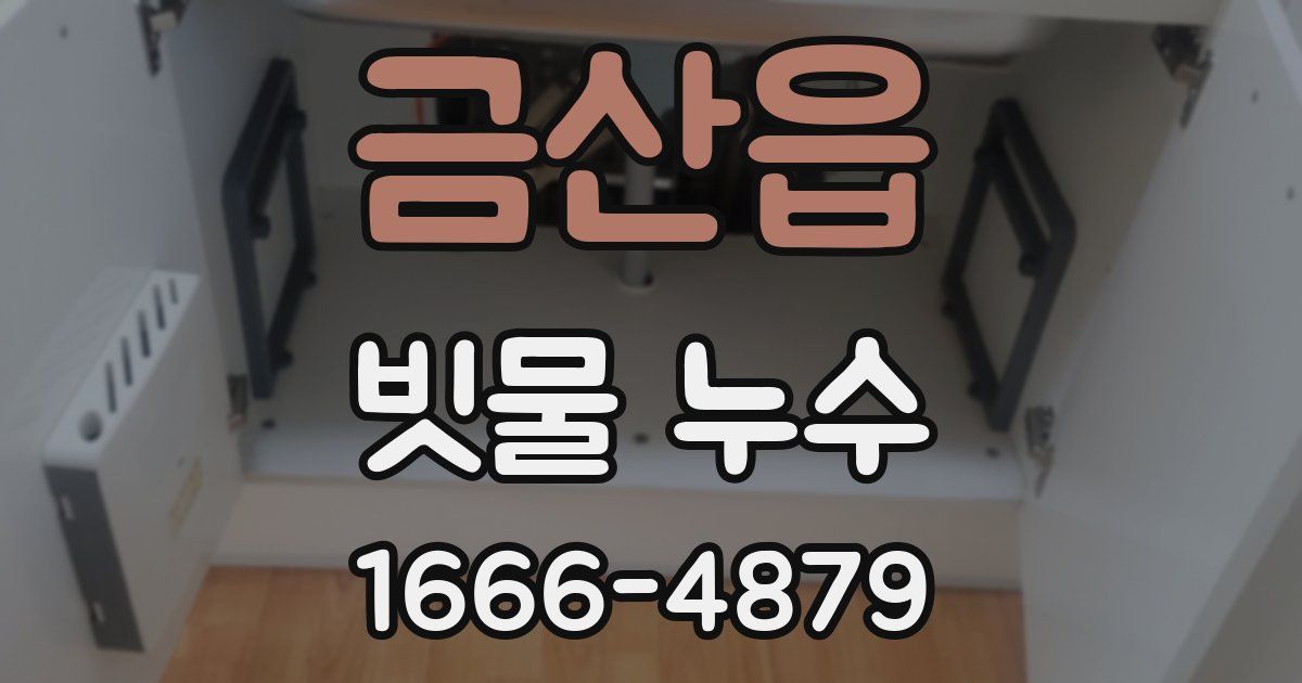 금산읍 빗물 누수