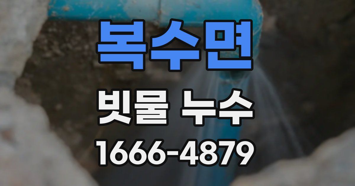 복수면 빗물 누수