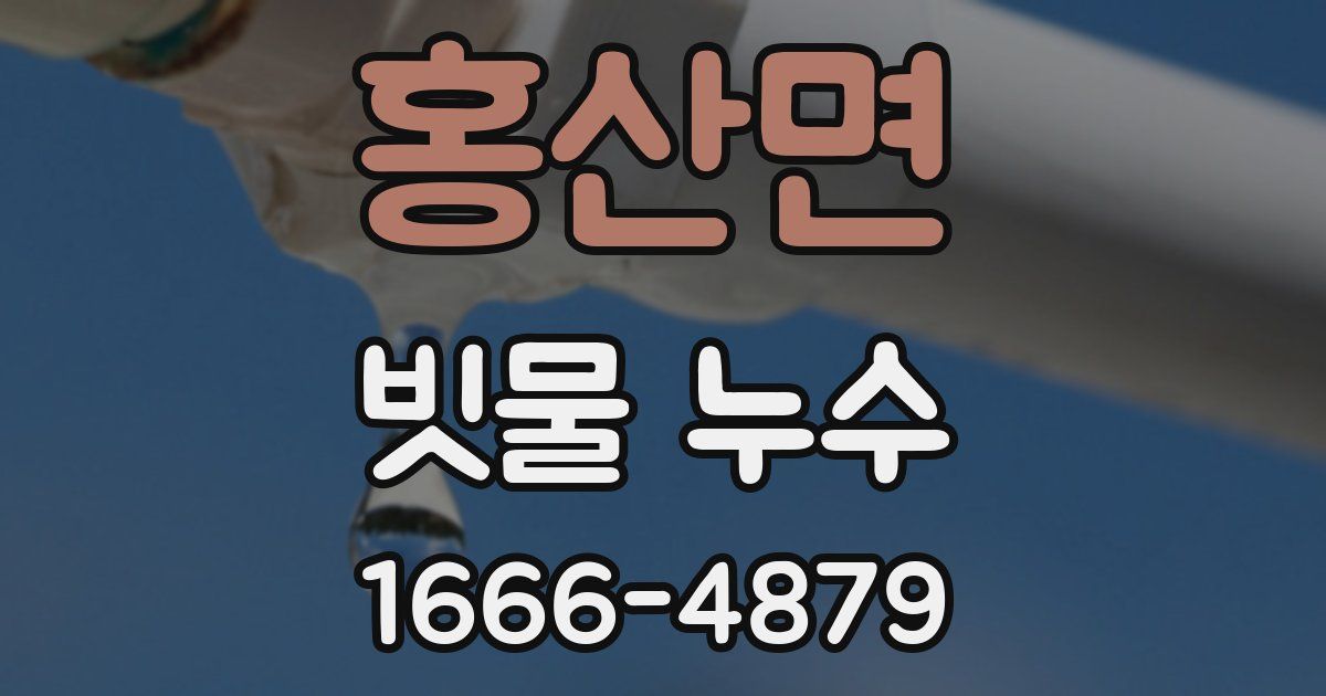 홍산면 빗물 누수